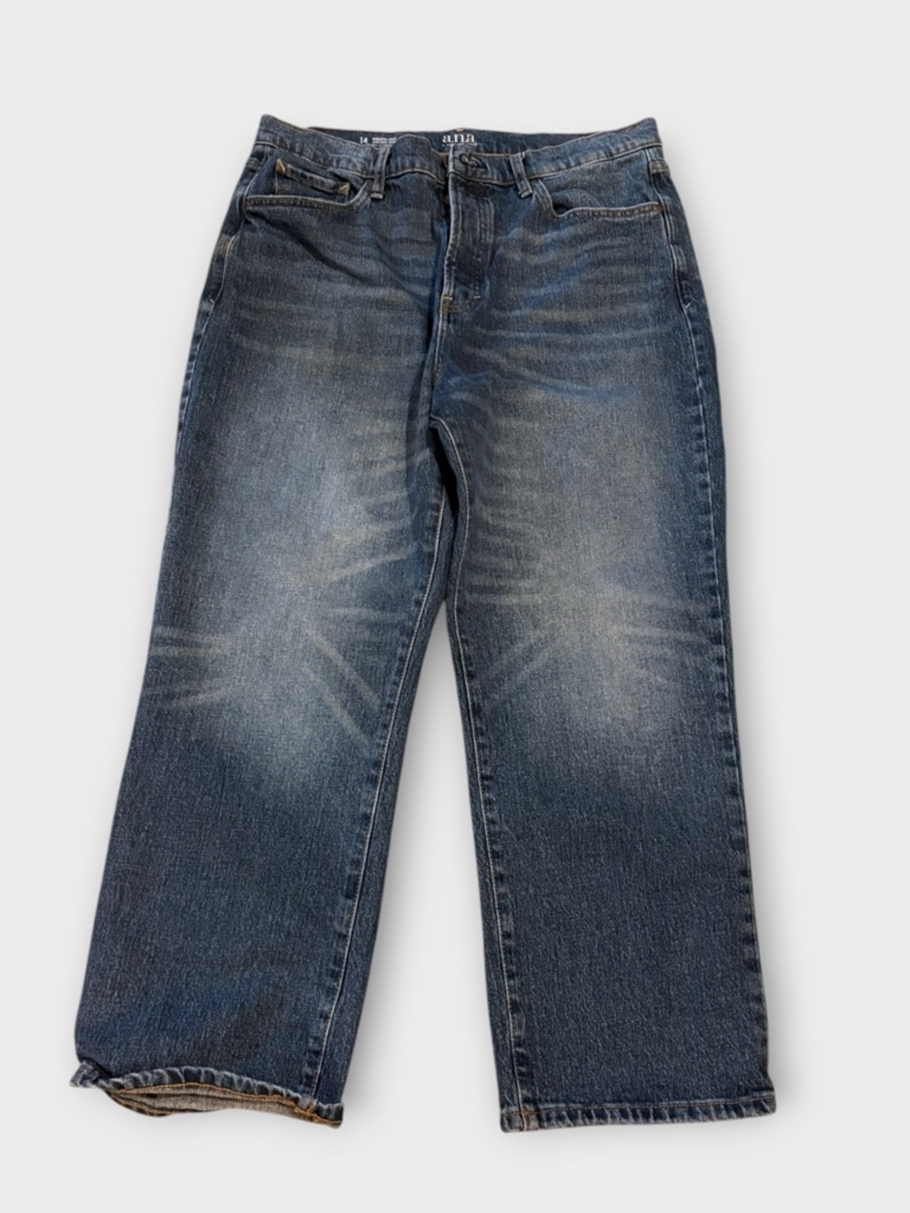 a.n.a Vintage Straight Leg Jeans Highest Rise Size 14